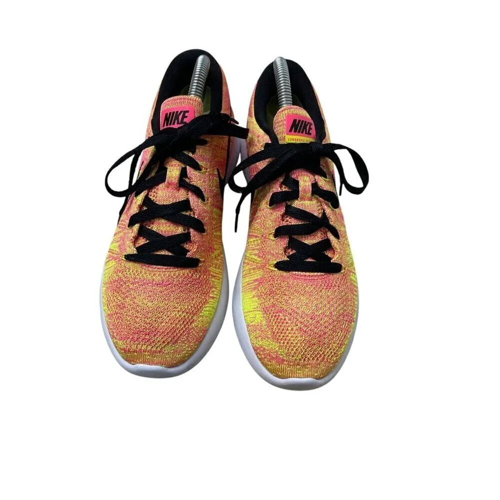 NIKE LUNAREPIC LOW FLYKNIT OLYMPIC VOLT PINK OC WOMENS SIZE 8.5 Multicolored